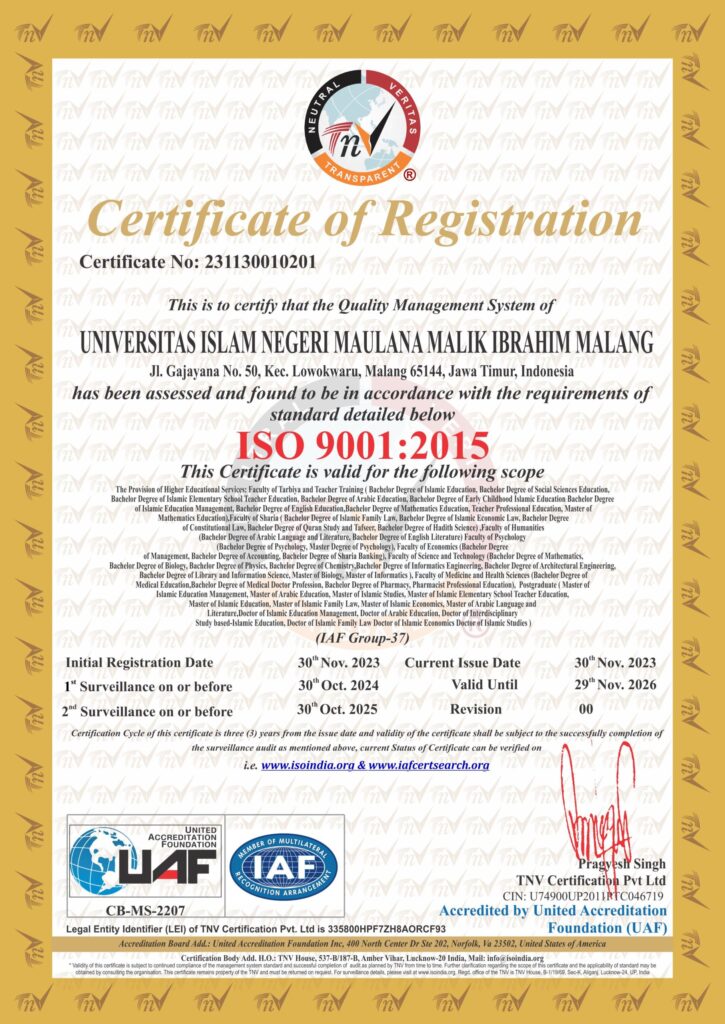 Sertifikat ISO 9001:2015